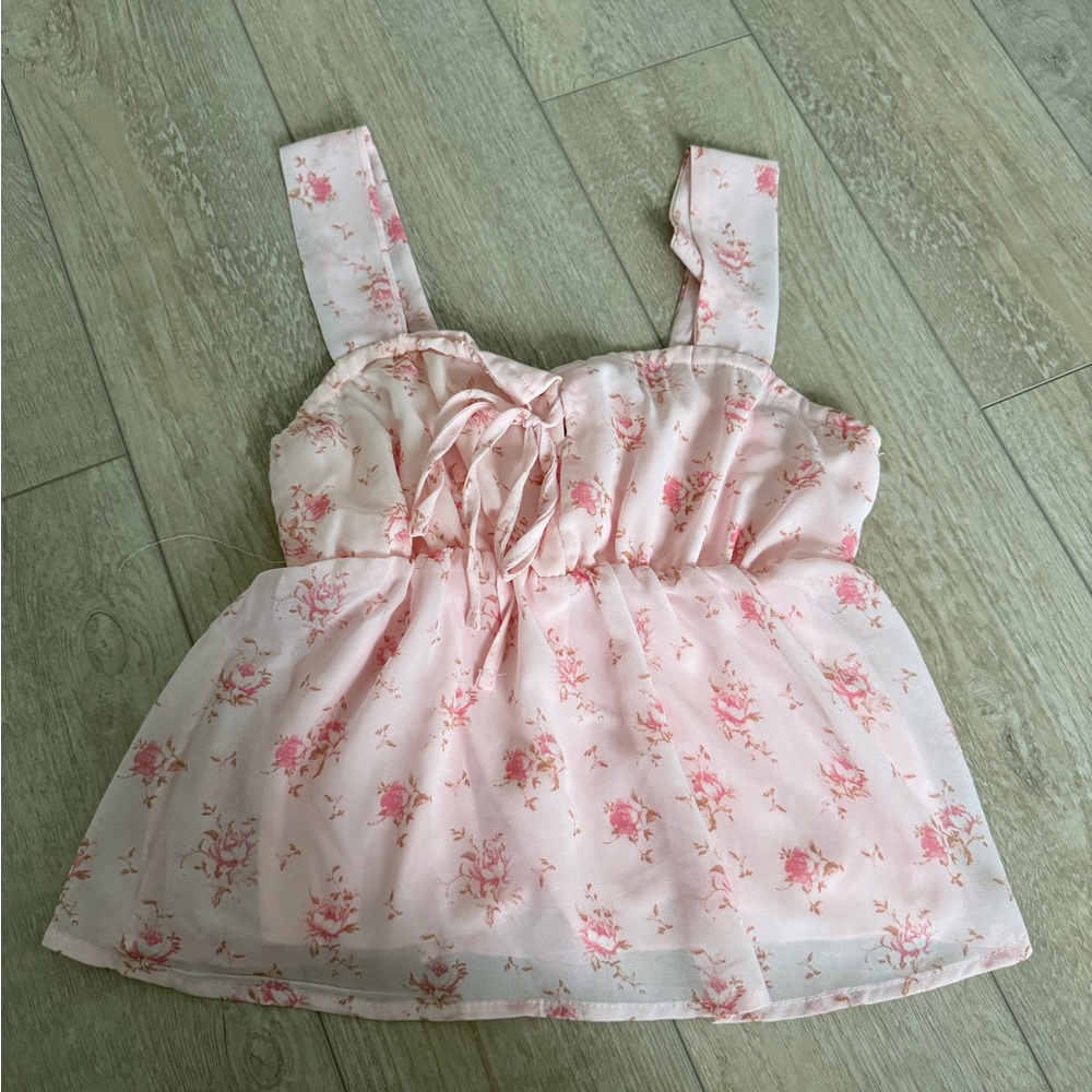 Floral Pink Tank Top